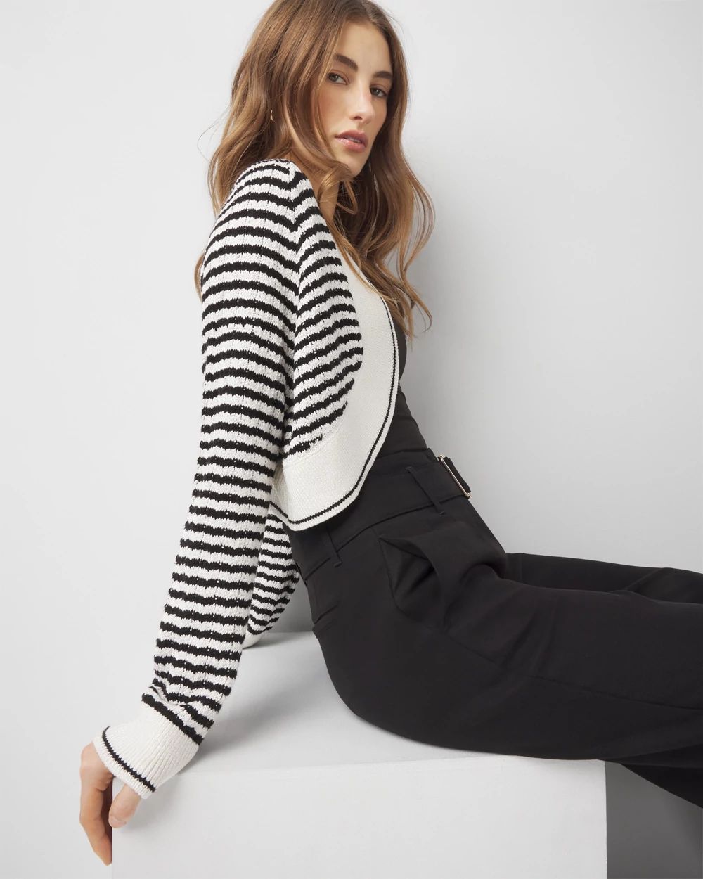 Striped Cocoon Sweater | White House Black Market